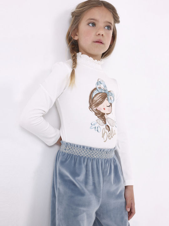 Mayoral Kids Blouse Long Sleeve Ecru