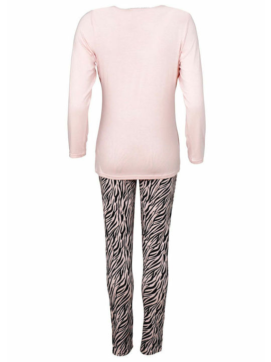 G Secret Winter Damen Pyjama-Set Rosa