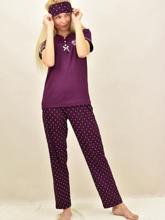 Potre Summer Women's Pyjama Set Purple