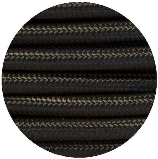 VK Lighting Fabric Cable 2x0.75mm² in Black Color 3m 47143-085144