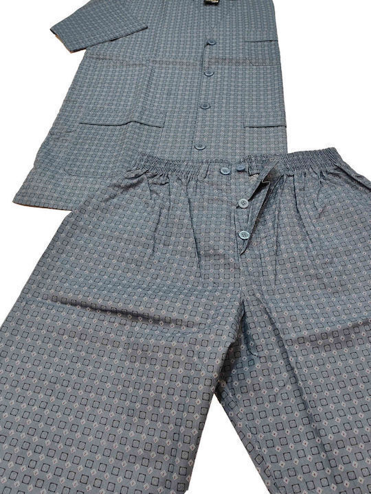 Lion Men's Summer Cotton Pajama Pants Gray