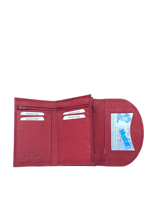 Large Leather Women's Wallet Classic Red