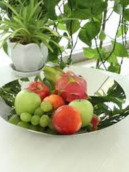 Alessi Fruit Bowl Inox Silver 38x38x5.8cm