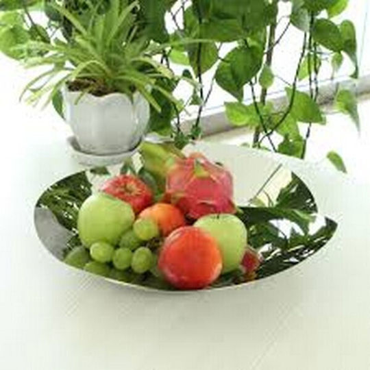 Alessi Φρουτιέρα Inox Ασημί 38x38x5.8εκ.
