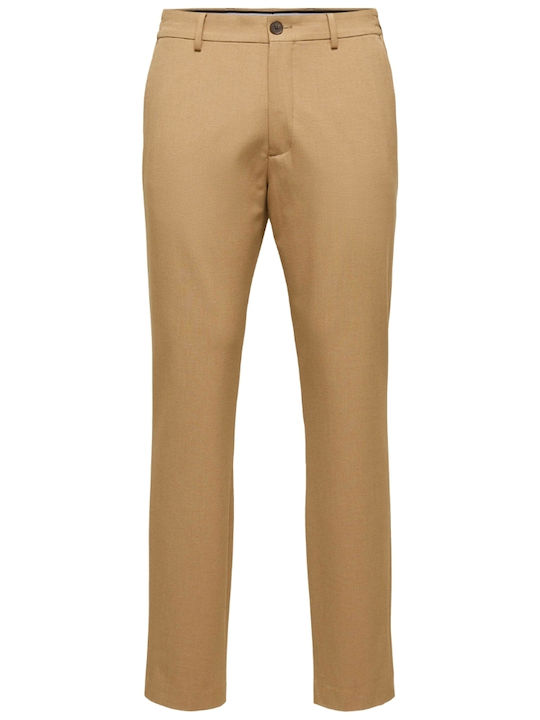 Ανδρικό Παντελόνι Slim Fit Καφέ