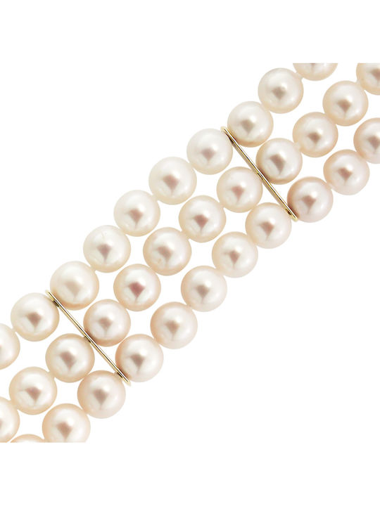 Margaritari Bracelet Set made of Gold 14K with Pearls