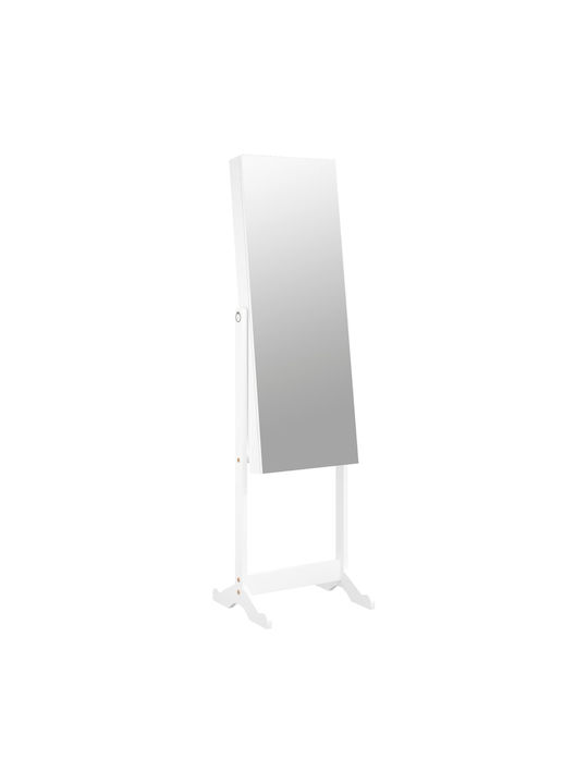 vidaXL Wall Mirror Full Length with White Wooden Frame 152x42cm 1pcs