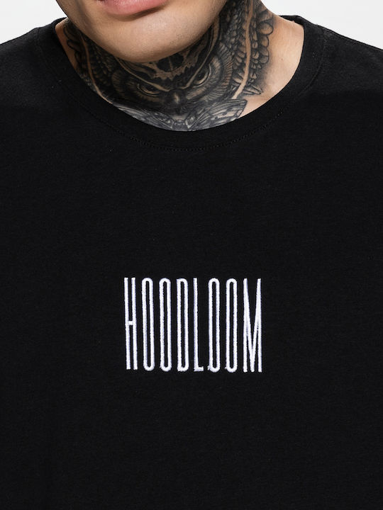 HoodLoom Herren T-Shirt Kurzarm Schwarz