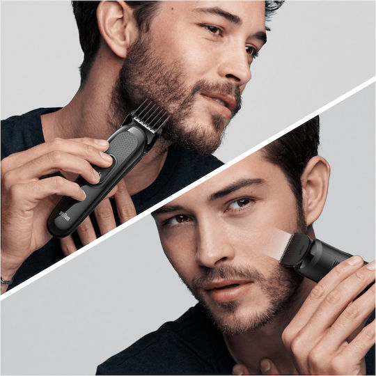 Braun Σετ Επαναφορτιζόμενης Κουρευτικής Μηχανής Καφέ MGK3335