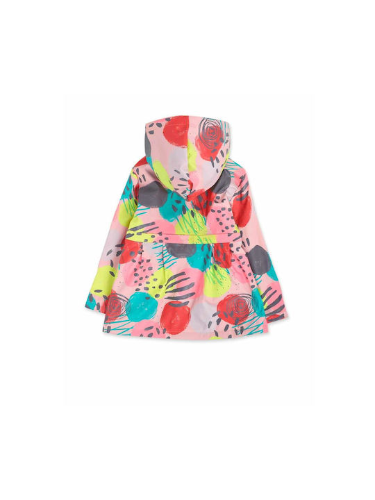 Tuc Tuc Waterproof Girls Trench Coat Multicolour with Lining & Ηood