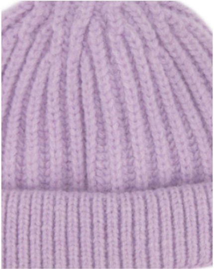 Ribbed Beanie Cap Lilac