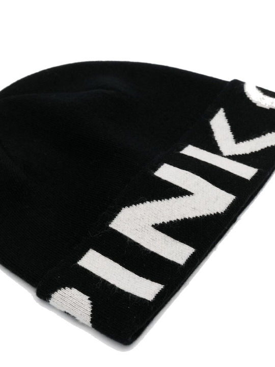 Pinko Beanie Unisex Beanie Gestrickt in Schwarz Farbe