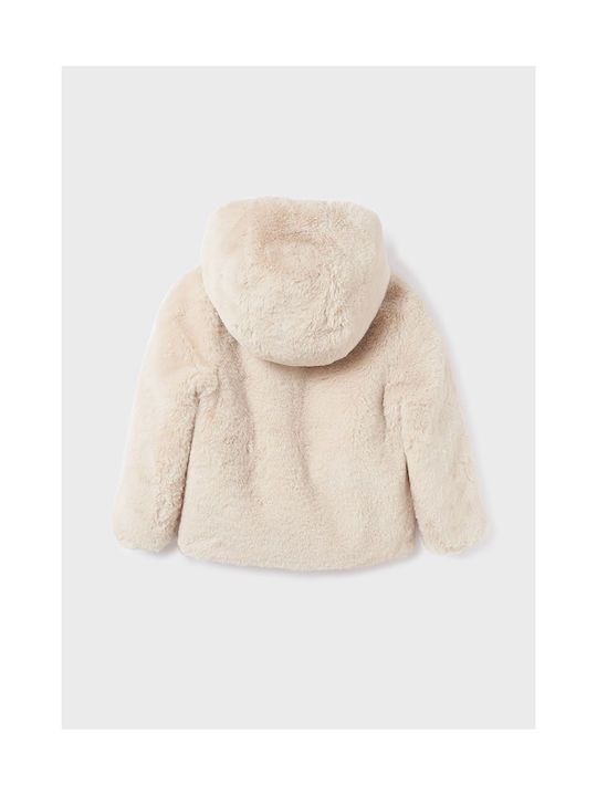 Abel & Lula Girls Casual Jacket Beige Double Sided with Ηood