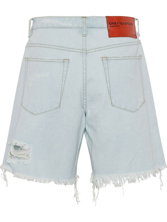 Damen Bermuda Jean Hellblau