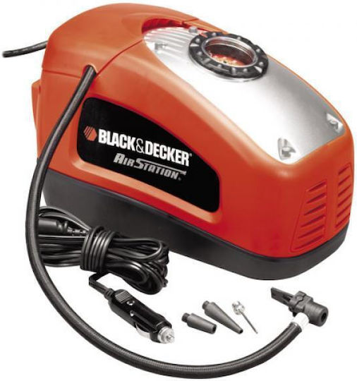 Black & Decker Τρόμπα Αυτοκινήτου 160PSI με Καλώδιο Αναπτήρα 12V