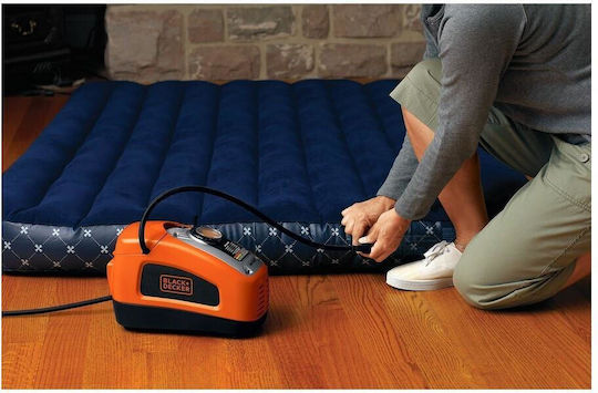 Black & Decker Τρόμπα Αυτοκινήτου 160PSI με Καλώδιο Αναπτήρα 12V