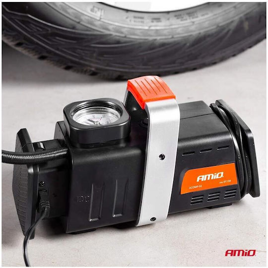 AMiO Τρόμπα Αυτοκινήτου 200PSI με Καλώδιο Αναπτήρα 12V