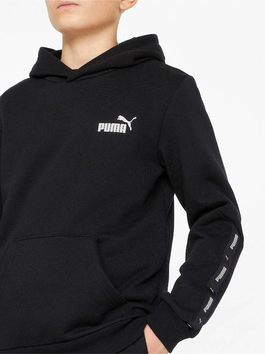 Kids Sweatshirt with Hood and Pockets Black
