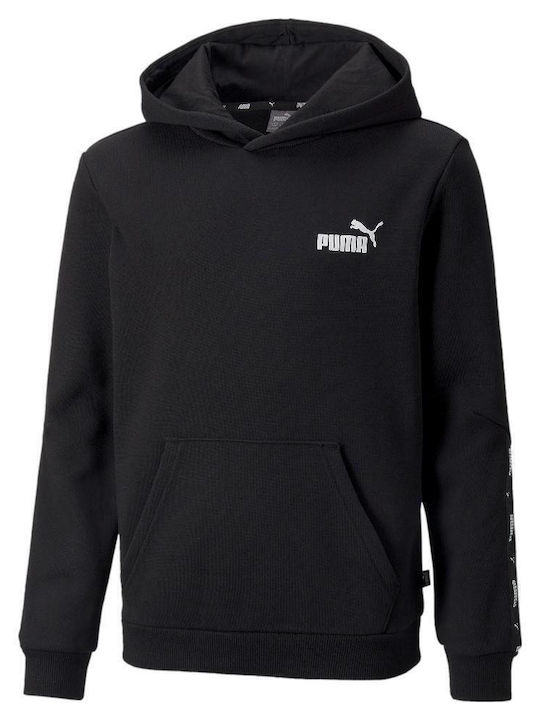 Kids Sweatshirt with Hood and Pockets Black