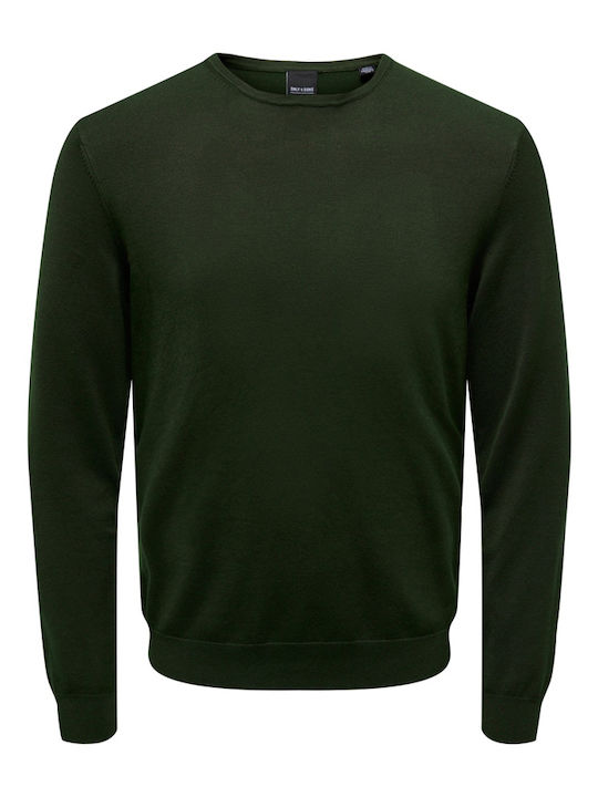 Langarm-Pullover Khaki