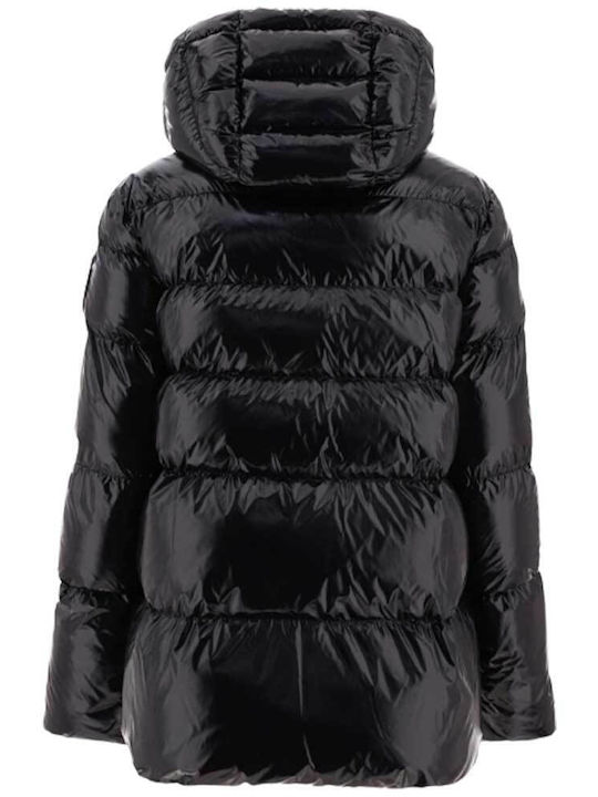 Pinko Women's Short Puffer Jacket for Winter with Hood Black