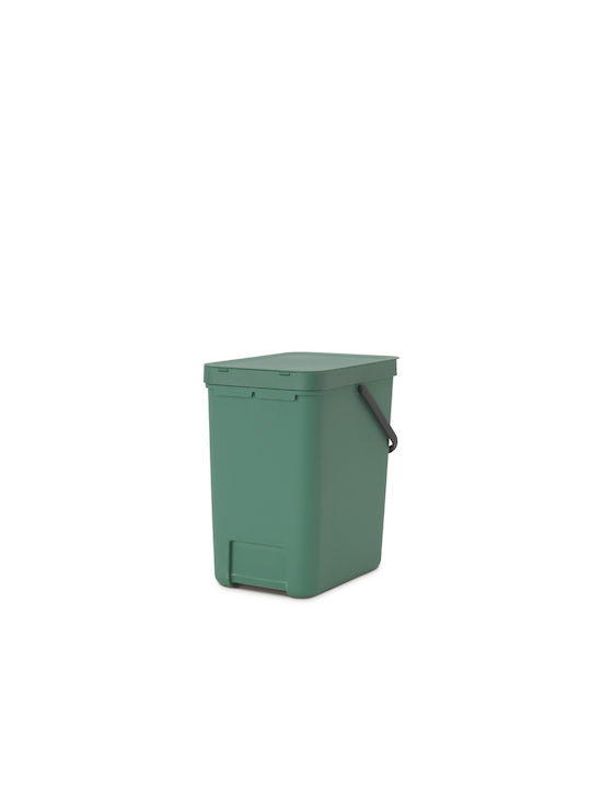 Brabantia Sort&Go Coș de Gunoi Plastic Verde 25lt 1buc