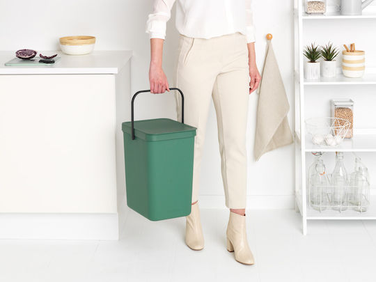 Brabantia Кошче Sort & Go за Боклук Пластмасово Зелено 25л