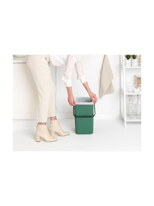 Brabantia Sort&Go Coș de Gunoi Plastic Verde 25lt 1buc