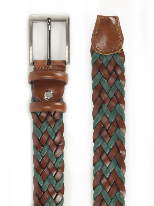 Herren Gürtel Leder Gestrickt Mehrfarbig
