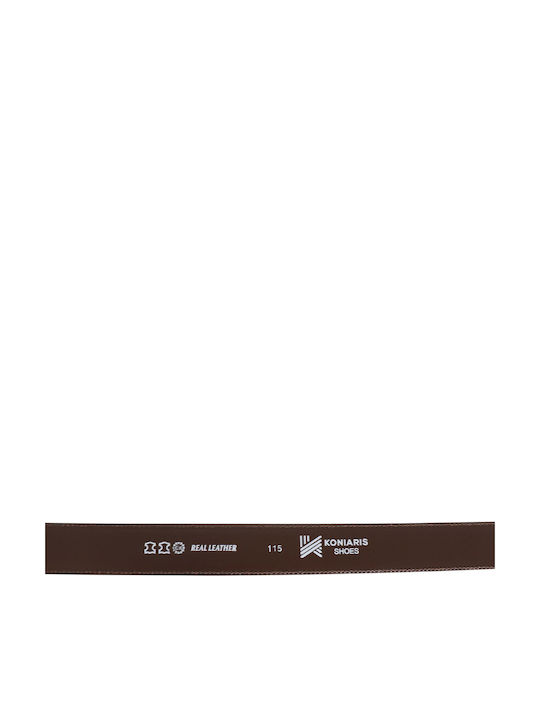 Men's Belt Leather Tabac Brown