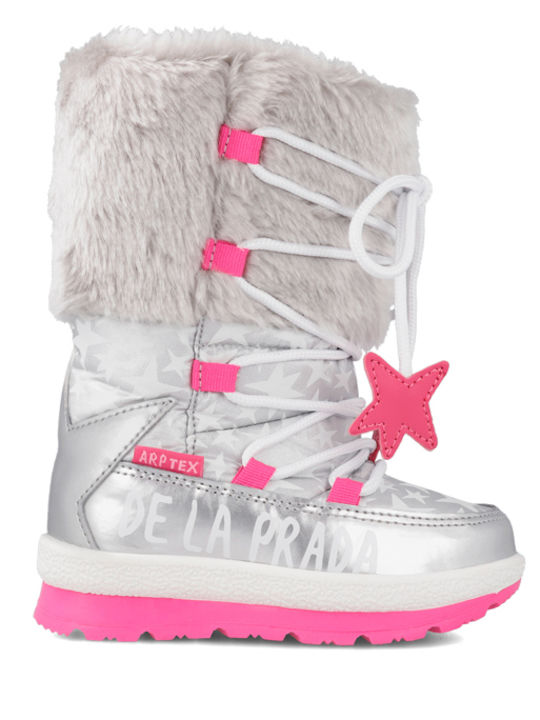 Agatha Ruiz De La Prada Kids Boots with Zipper Silver