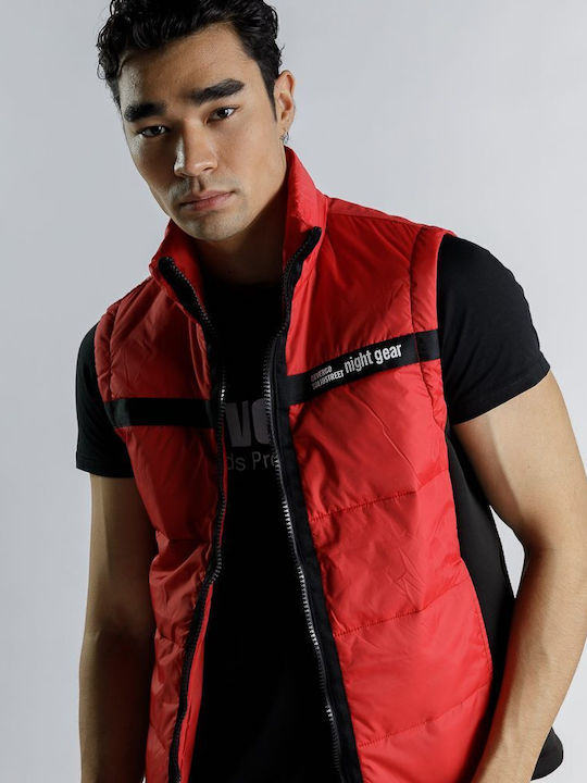 Devergo Men's Sleeveless Jacket Red