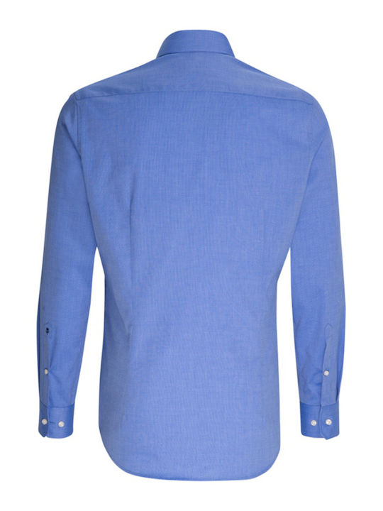 Seidensticker Men's Shirt Long Sleeve Cotton Light Blue