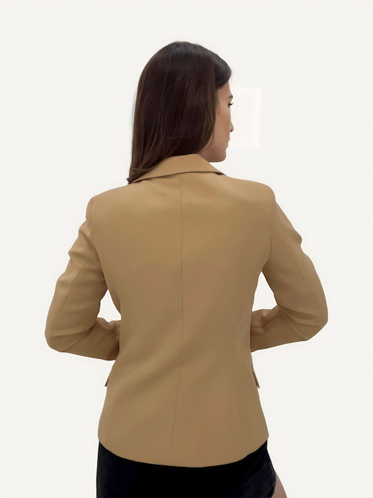Sateen Женски Сако Кафяв Sateen Женски Сако Кафяв