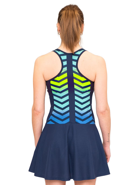 Bidi Badu Sommer Mini Sportkleid Ärmellos Blau