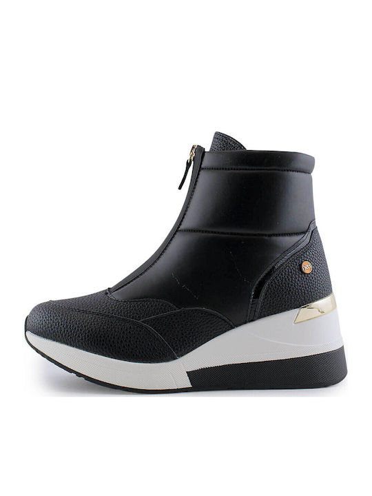Women's Ankle Boots with Medium Heel Black