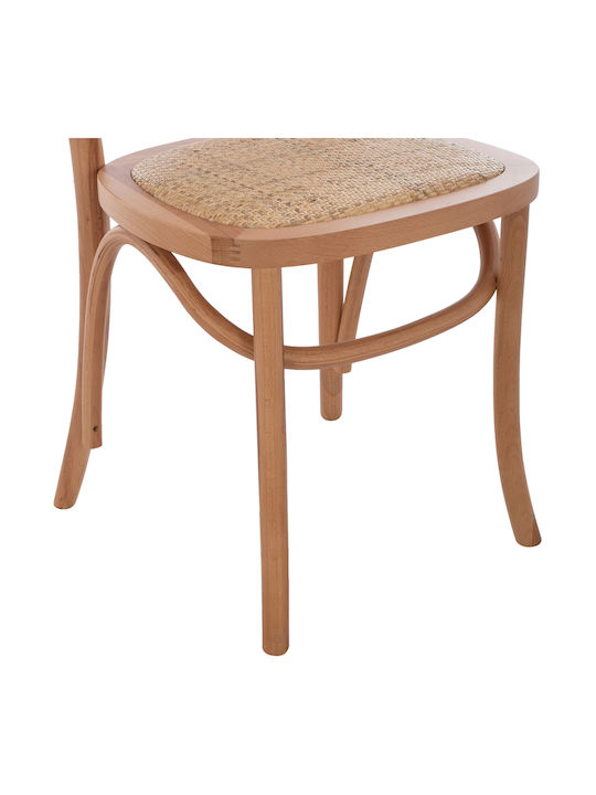 Cafe Wooden Chair Beige 45x48x88cm