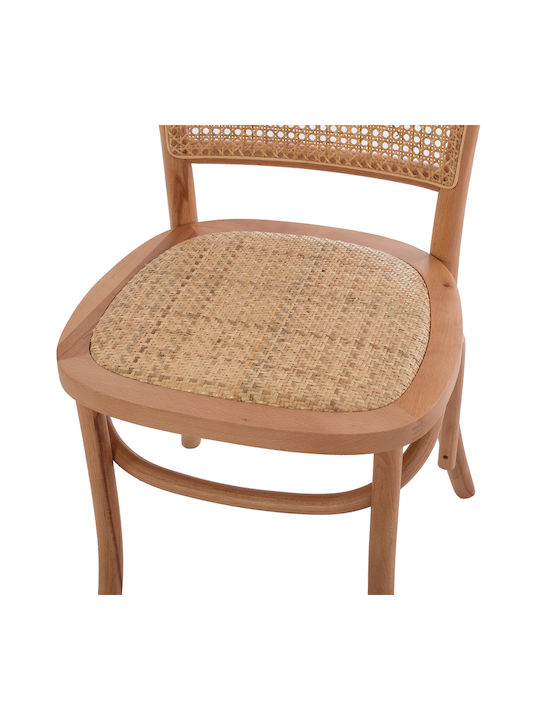 Cafe Wooden Chair Beige 45x48x88cm