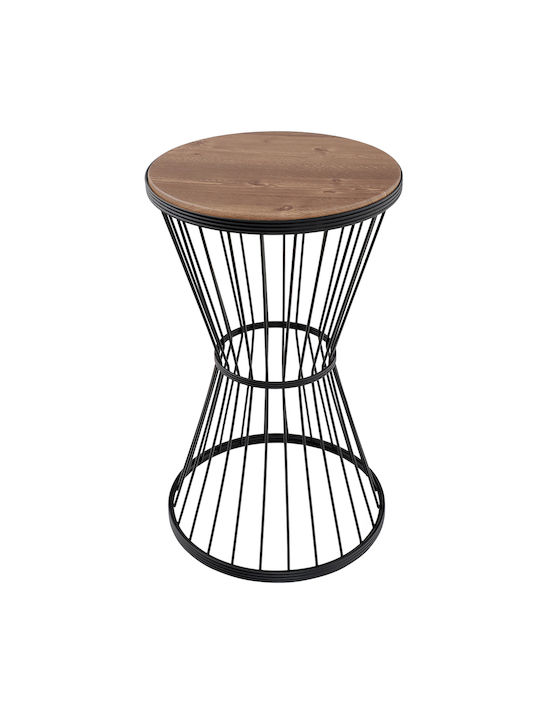 Round Side Table TBH-02 Black L35xW35xH59cm