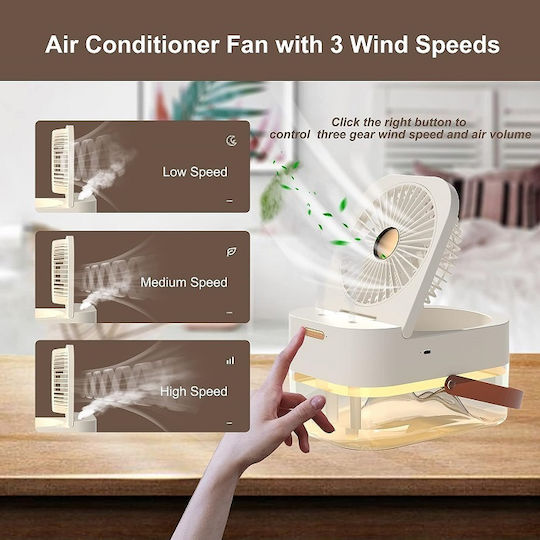 USB Fan with Water and Lighting 10W White 801208_W 6972113801208W