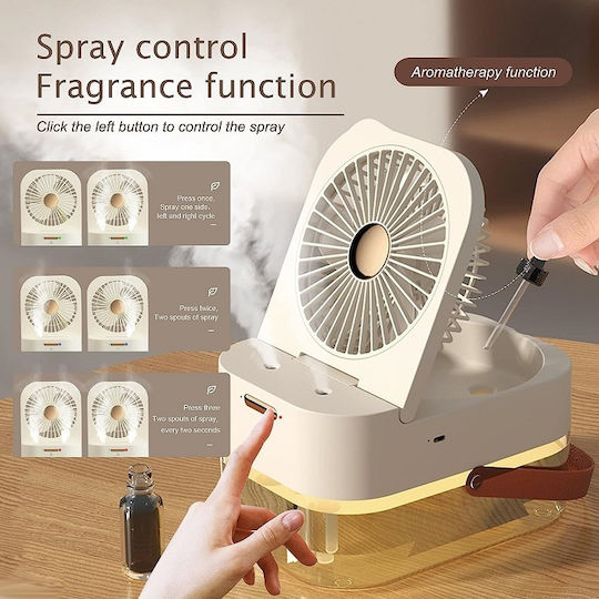 USB Fan with Water and Lighting 10W Green