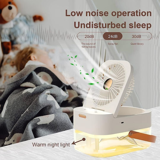 USB Fan with Water and Lighting 10W White 801208_W 6972113801208W