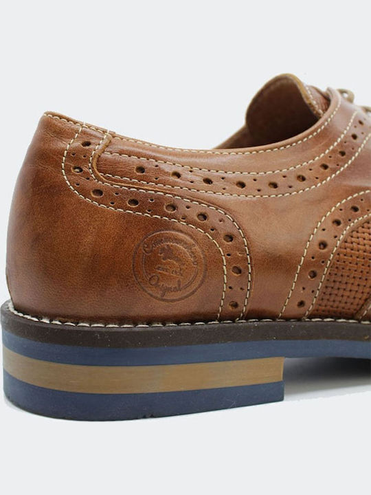 Leder Herren Oxfords Tabac Braun