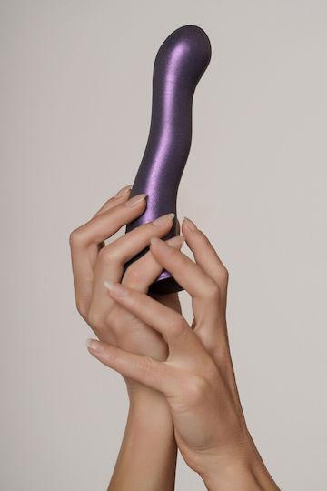 Shots Ultra Soft Glass Dildo with Balls and Suction Cup Gray 17cm