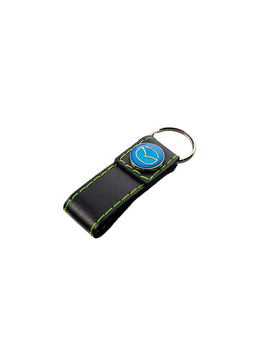 Keychain Leather Blue