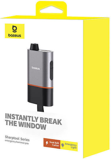 Baseus Car Emergency Hammer Automatic with Seatbelt Cutter Black