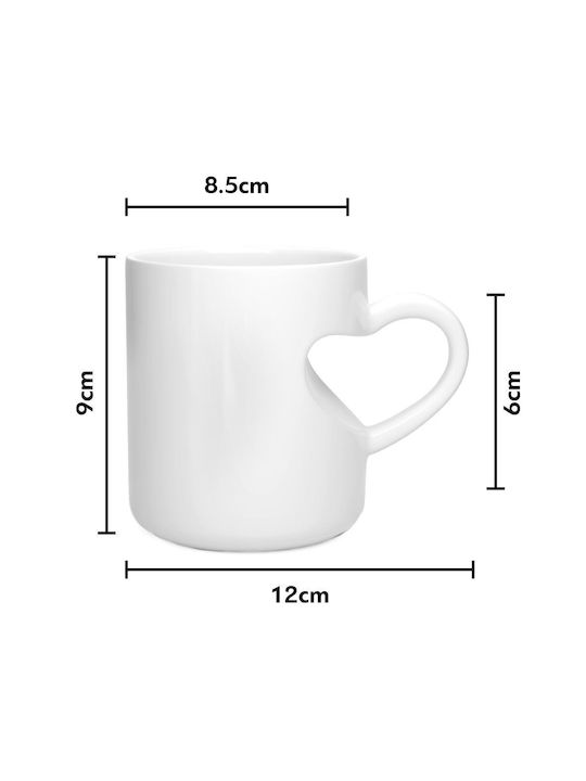 Koupakoupa I Love Ceramic Cup White 330ml