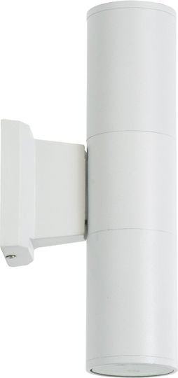 GloboStar Wally Wall-Mounted Outdoor Spot GU10 IP65 Double Beam 6.4x11x25cm