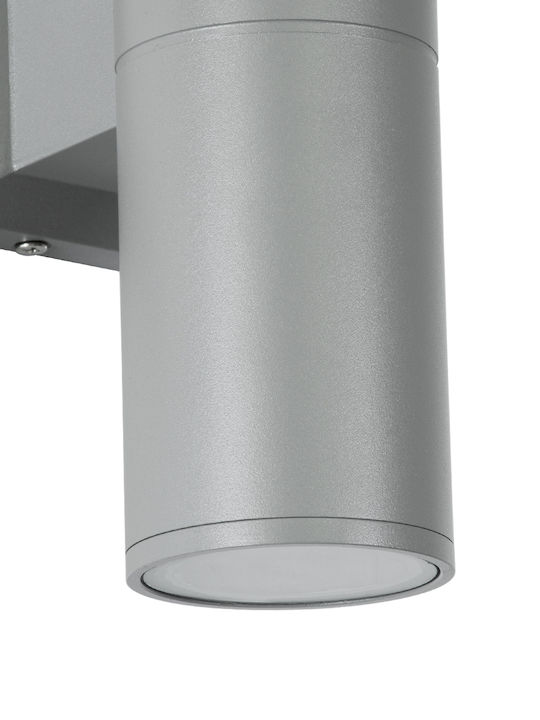 GloboStar Wally Wall-Mounted Outdoor Spot GU10 IP65 Double Beam 6.4x11x25cm