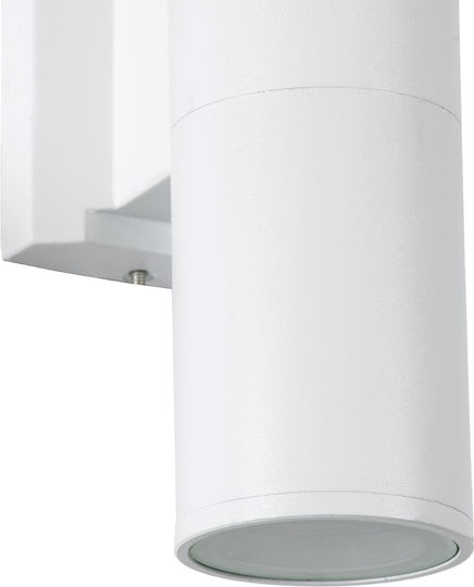 GloboStar Wally Wall-Mounted Outdoor Spot GU10 IP65 Double Beam 6.4x11x25cm
